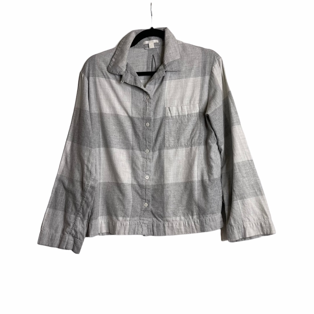 3/15 sale! COS Windowpane Plaid Button Up Top XS - Picture 2 of 11